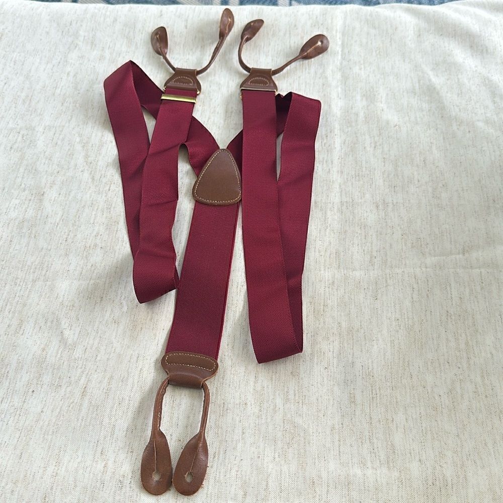 Trafalgar Burgundy Men’s Suspenders O/S